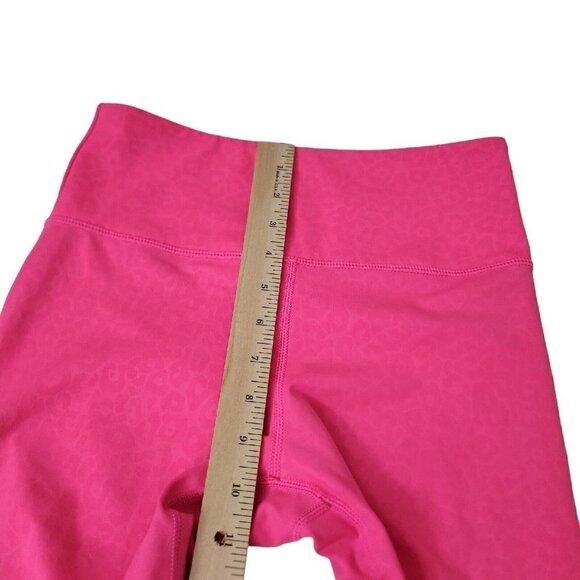 Zyia Active Leggings 4 Pink Leopard Print High-Rise Stretch Gym Athletic - Picture 8 of 9